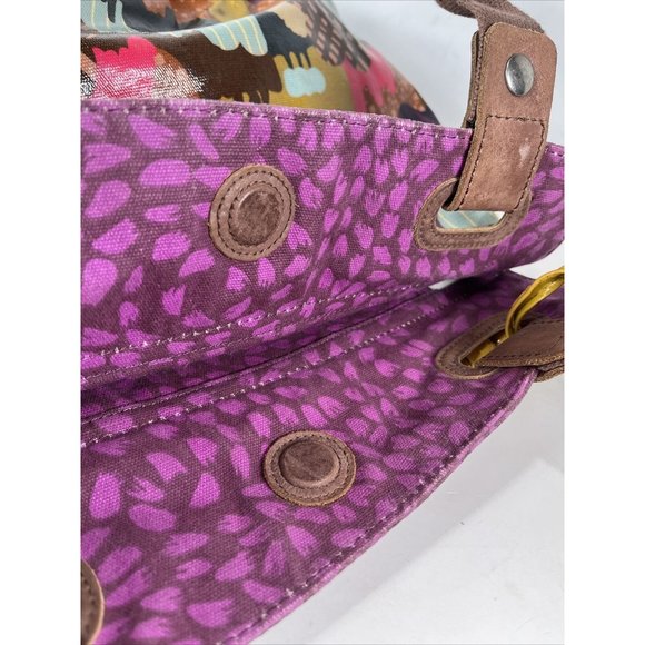 Fossil Multicolor Tree Nature Print Coated Canvas Tote Shoulder Bag - Picture 5 of 16